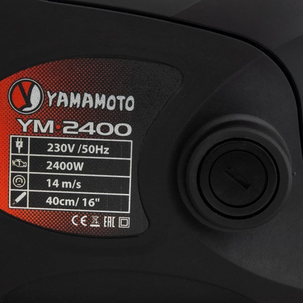 Fierastrau electric cu lant YAMAMOTO YM2400, 2400W, Viteza de rotatie 14 m/s, Lama 40cm