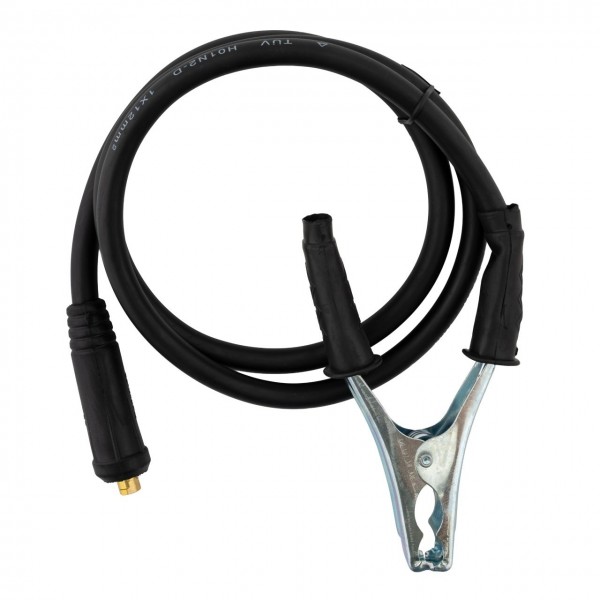 Cablu cu cleste de masa, 12 mm, 200 Amp , 1.3 Metri