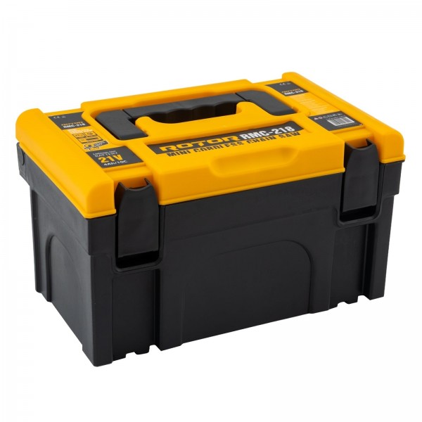 Mini drujba cu acumulator ROTOR RMC218, 2 acumulatori 21 V 4.0 Ah , rezervor ulei , pompita de ungere