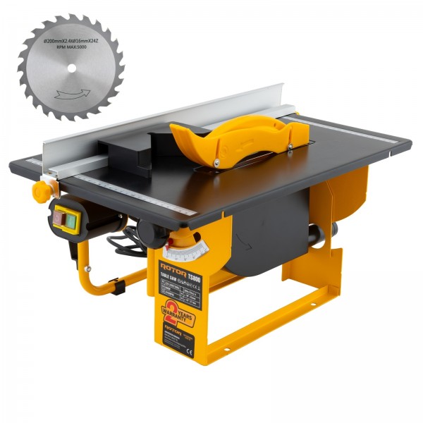 Circular de masa TS800 ROTOR Putere 800 W, Diametru disc 200 x 16 x 2.4 mm, Dimensiune Platforma 500x335 m