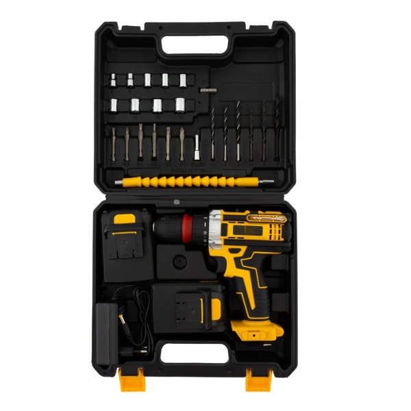 Trusa autofiletanta pe acumulator 21V ROTOR RCD21 + biti, 1350 RPM, Brushless , 30 Nm , 2 in 1