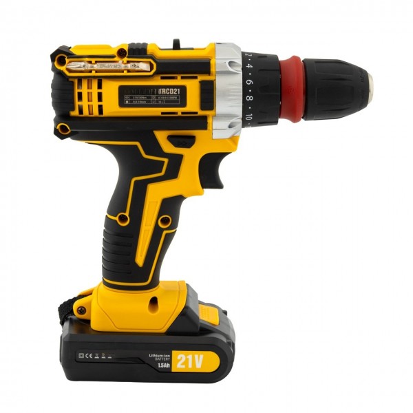 Trusa autofiletanta pe acumulator 21V ROTOR RCD21 + biti, 1350 RPM, Brushless , 30 Nm , 2 in 1