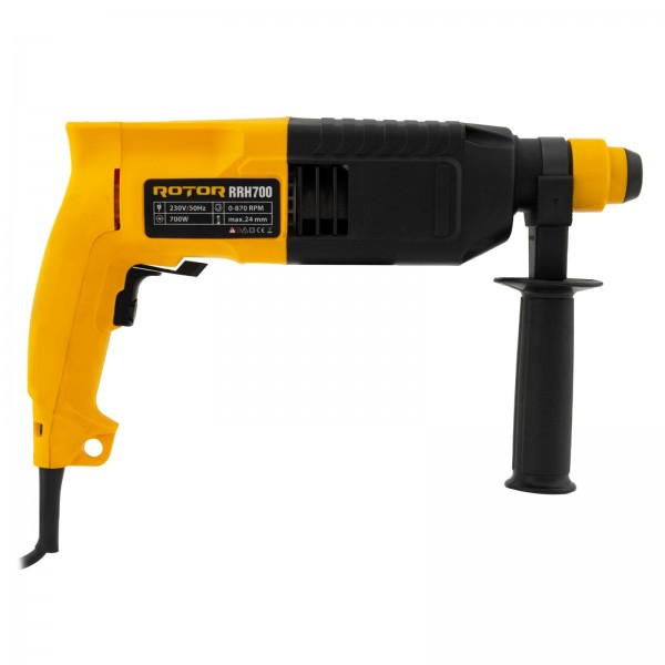 Ciocan rotopercutor electric 24mm  , 700 W , 870 rpm , 3 burghie , dalta & spit , sds