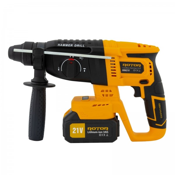 Ciocan rotopercutor cu acumulator, RRH21V ROTOR 21V/3Ah , 1800 rpm, 4450 bpm