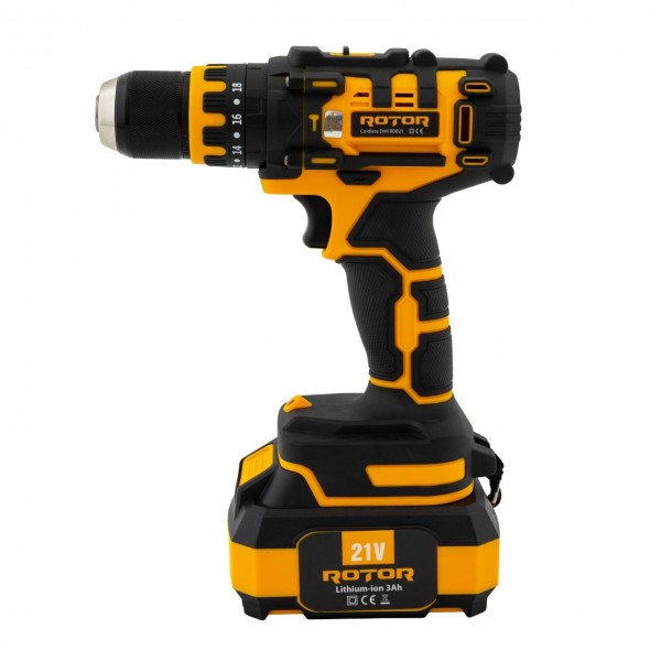 Autofiletanta pe acumulator ROTOR RDB21 21 V 3 Ah, 1350 Rotmin, 18+1, 30 Nm, Brushless