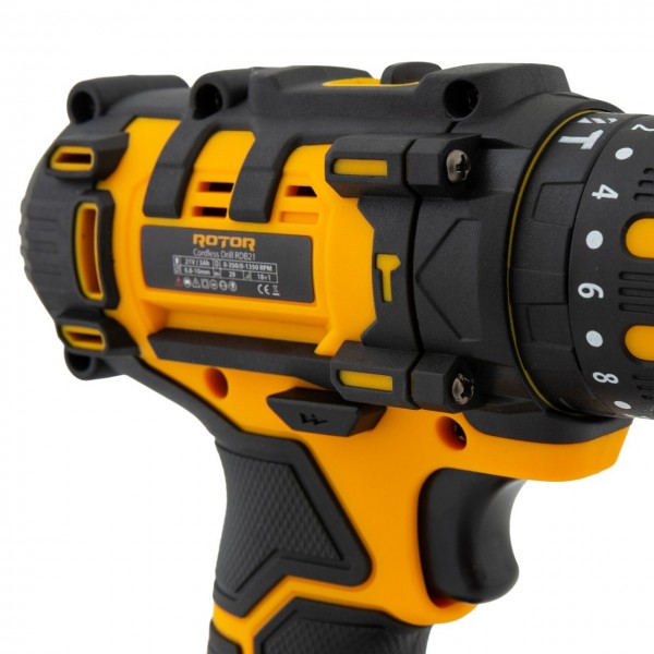 Autofiletanta pe acumulator ROTOR RDB21 21 V 3 Ah, 1350 Rotmin, 18+1, 30 Nm, Brushless