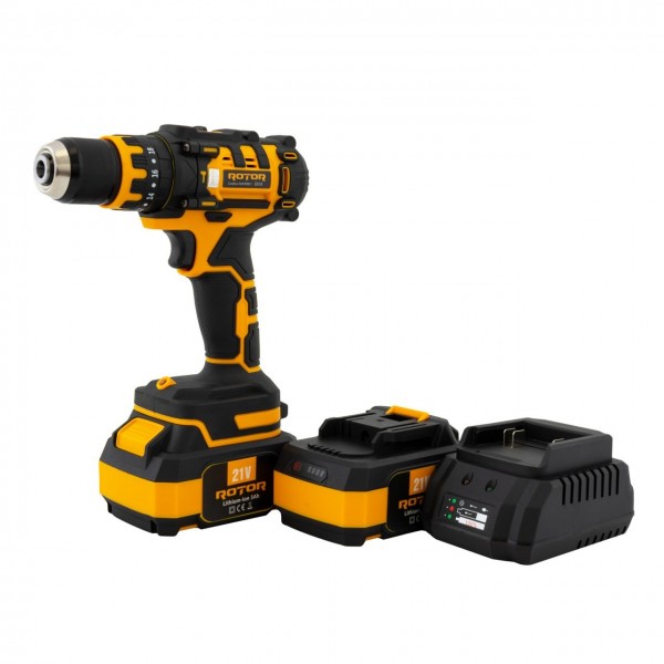 Autofiletanta pe acumulator ROTOR RDB21 21 V 3 Ah, 1350 Rotmin, 18+1, 30 Nm, Brushless