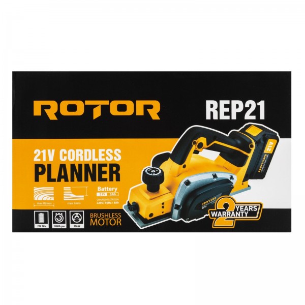 Rindea pe acumulator ROTOR REP21, 21V3Ah, 500 W, 16000 rotmin ,Brushless