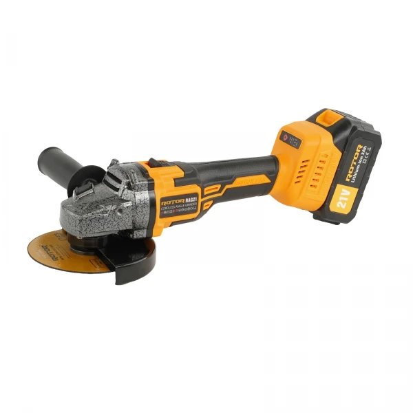 Polizor unghiular pe acumulator ROTOR RAG21 21V/3 Ah,820 W ,8500 rot/min,Brushless