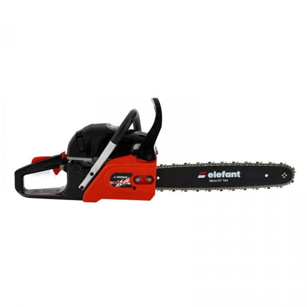 Drujba pe benzina Elefant, motor 2 timpi, EM-5.5, 10000 rot / min, 5,5 CP , 2 lame 2 lanturi