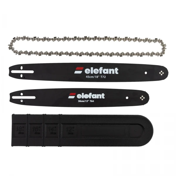 Drujba pe benzina Elefant, motor 2 timpi, EM-5.5, 10000 rot / min, 5,5 CP , 2 lame 2 lanturi