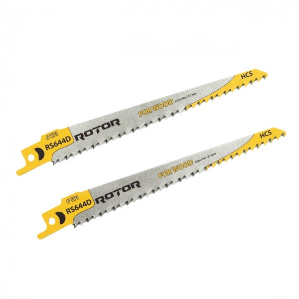 Panza fierastrau sabie pentru Lemn 152x19x1,27 mm Set 2 buc ROTOR RS644D