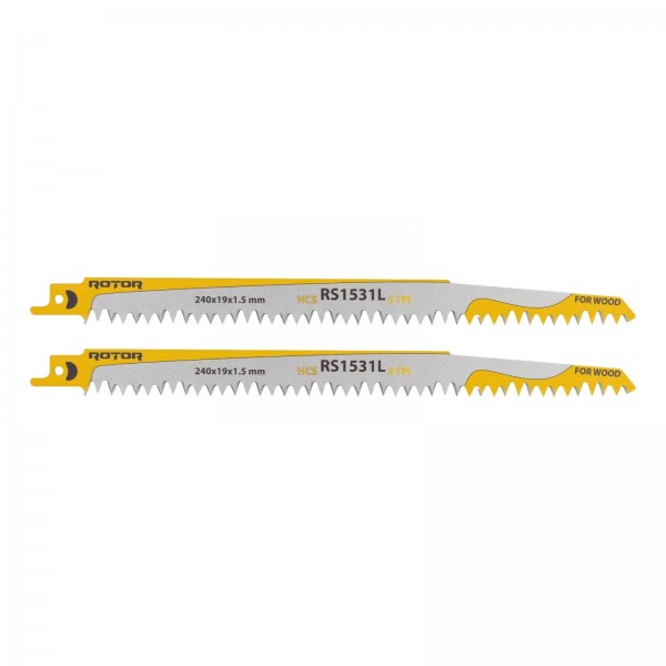 Panza fierastrau pendular pentru Lemn 240x19x1,5 mm Set 2 buc ROTOR RS1531L