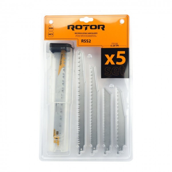 Set 5 Panze fierastrau sabie pentru Lemn/Metal ROTOR RSS2