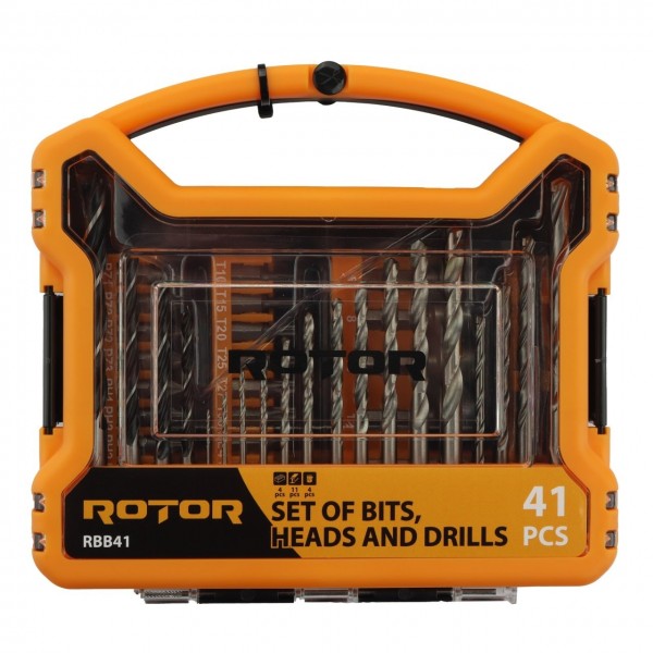 Set biti, tubulare si burghie, 41 piese ROTOR RBB41