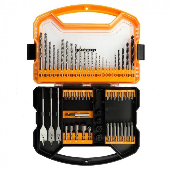 Set biti, tubulare si burghie, 62 piese ROTOR RBB62