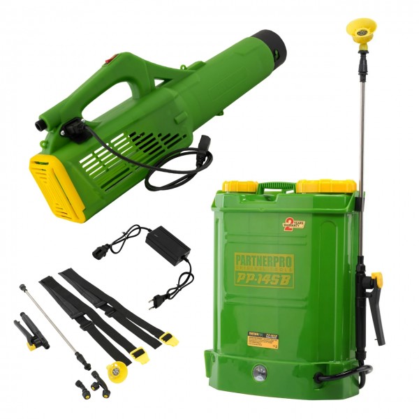 Pompa de stropit cu acumulator 14L PARTNERPRO PP-14SB 12V / 8Ah + Atomizor portabil