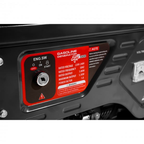Generator pe benzina ZH5500 ELEFANT Ieșire curent 5,5 kW, pornire la cheie, indicator de benzină