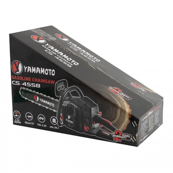 Drujbă pe benzină YAMAMOTO CS-4552 4.8 kW / 4 CP, 58 cm³, 3400 rot/min