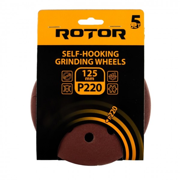 Disc abraziv pentru slefuitor cu excentric ROTOR 125 P220 set 5 buc