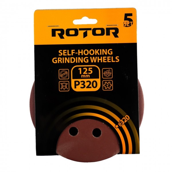 Disc abraziv pentru slefuitor cu excentric ROTOR 125 P320 set 5 buc