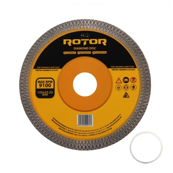 Disc diamantat pentru ceramica ultra subtire ROTOR 125*22,23