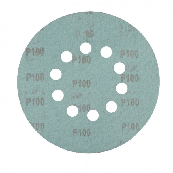 Disc abraziv pentru slefuitor cu excentric KD180.100 PROCRAFT (Set 10 buc)Diametru: 180 mm, Granulatie: P100