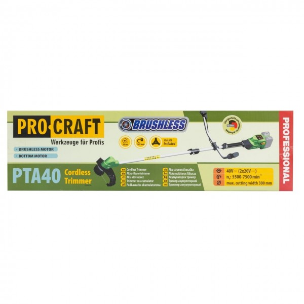 Trimmer pentru tuns gazon/iarba pe acumulator fara acumulator si incarcator PROCRAFT