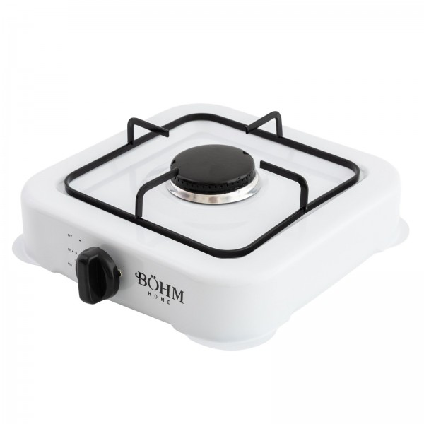 Plită cu un arzător pe gaz BÖHM BG-2811-W alb