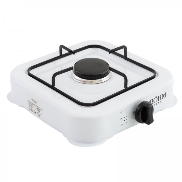 Plită cu un arzător pe gaz BÖHM BG-2811-W alb