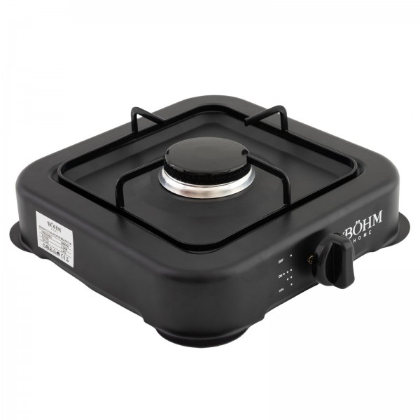 Plită cu un arzător pe gaz BÖHM BG-2811-B Negru
