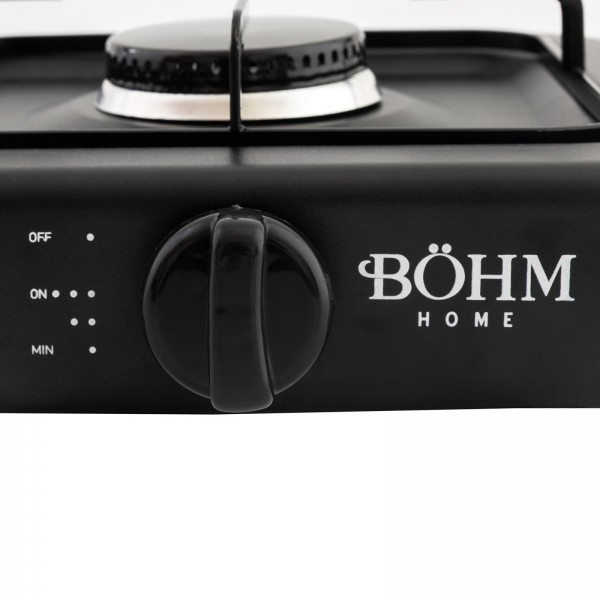Plită cu un arzător pe gaz BÖHM BG-2811-B Negru