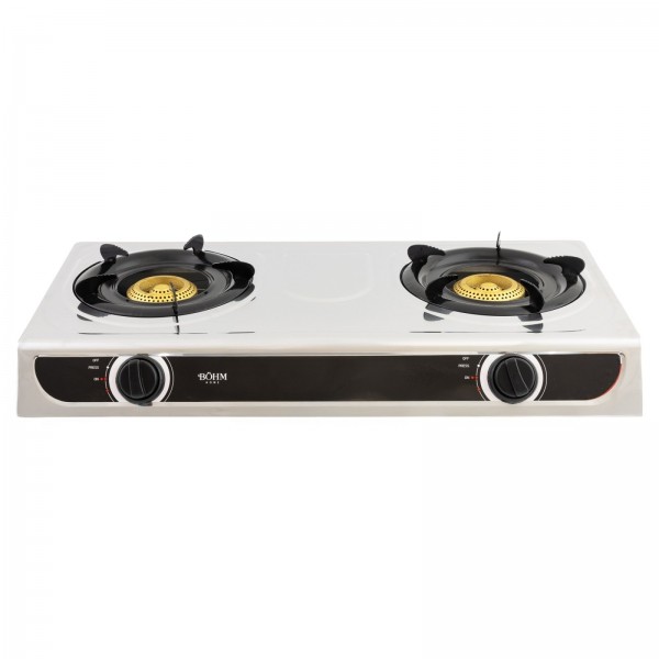 Plită cu două arzătoare și aprindere electrică BÖHM BG-MG-002C Chrome