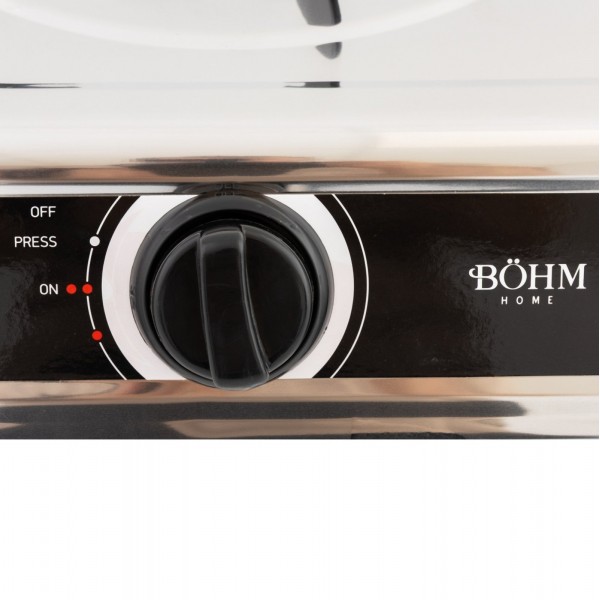Plită cu două arzătoare și aprindere electrică BÖHM BG-MG-002C Chrome
