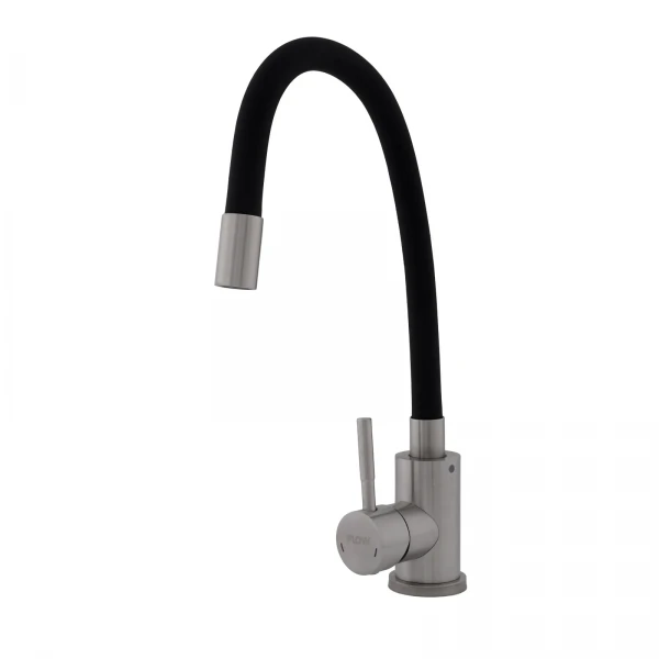Baterie bucătărie SUS 304 cu pipă flexibilă neagră VITAL FLOW, FB-011 Ref Black