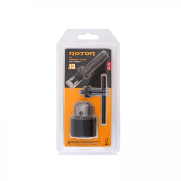 Set mandrina 13 mm cu cheie si adaptor SDS-Plus