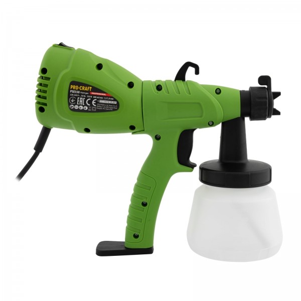 Pistol de vopsit electric Procraft PSE550, 550W , 30000 rotatii, 1.5/1.8mm, 640 ml/min