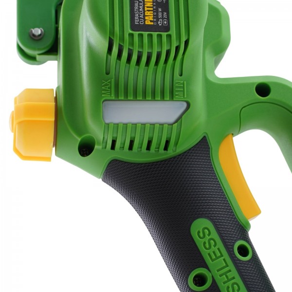 Set multifuncțional pe acumulator: foarfecă de grădină, fierăstrău cu lanț, trimmer și tijă telescopică PARTNERPRO, 2 acumulatori, brushless