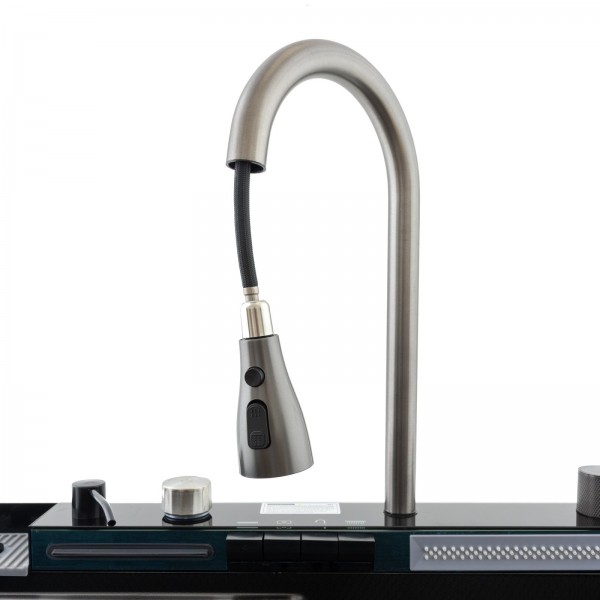 MH7546-SET-06 Chiuveta multifunctionala din inox nano black, honeycomb, seria Decor MIXXUS