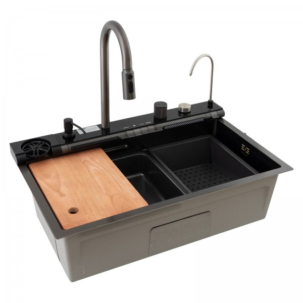 MH7546-SET-07 Chiuveta multifunctionala din inox nano black MIXXUS seria Decor