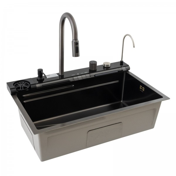 MH7546-SET-07 Chiuveta multifunctionala din inox nano black MIXXUS seria Decor