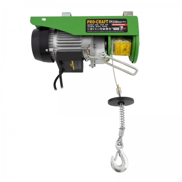 Troliu electric palan Procraft TP250, 510W, cu kit montare Greutate 250kg