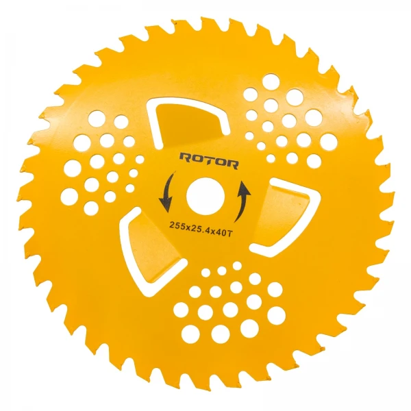 Disc motocoasă Premium 40T cu VIDIA și aripioare 255×25,4×1,5 mm ROTOR