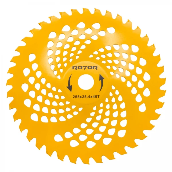 Disc motocoasă Premium 40T ondulat (tip oală) cu VIDIA 255×25,4×1,5 mm ROTOR