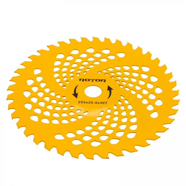 Disc motocoasă Premium 40T ondulat (tip oală) cu VIDIA 255×25,4×1,5 mm ROTOR