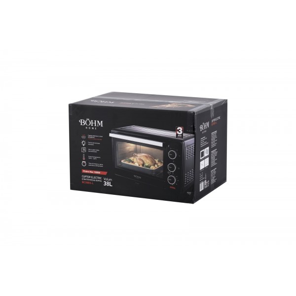 Cuptor Electric 38 L BÖHM BC38B3-L, 1600 W, 100–230°C