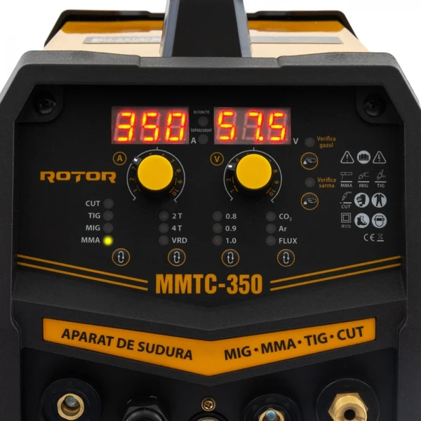 Aparat de Sudură 4 în 1 ROTOR MMTC-350 MIG/MMA/TIG/CUT, 350A, Invertor Profesional, Tăiere cu Plasmă, 220-240V