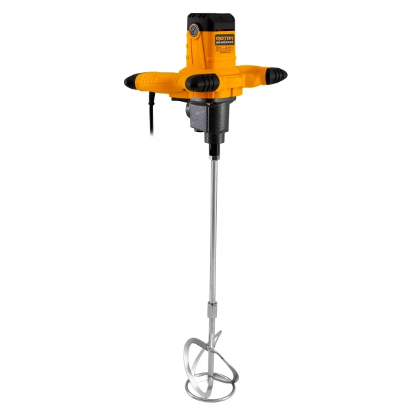 Mixer pentru beton ROTOR RX106, 1400 W, 2 viteze, 0-450 / 0-750 RPM, cu perii, tijă inclusă Mixer pentru beton ROTOR RX106, 1400 W, 2 viteze, 0-450 / 0-750 RPM, cu perii, tijă inclusă