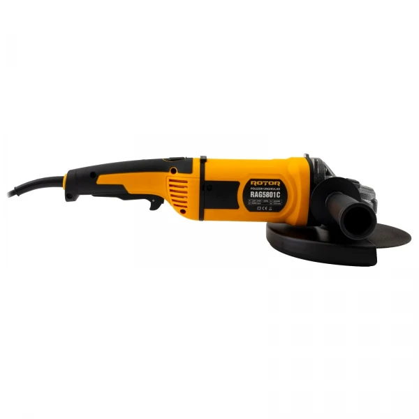 Polizor Unghiular ROTOR RAG5801C 2050W, Disc 230 mm, 6500 RPM, Motor cu Perii, Flex Profesional pentru Tăiere și Șlefuire Metal, Beton și Piatră