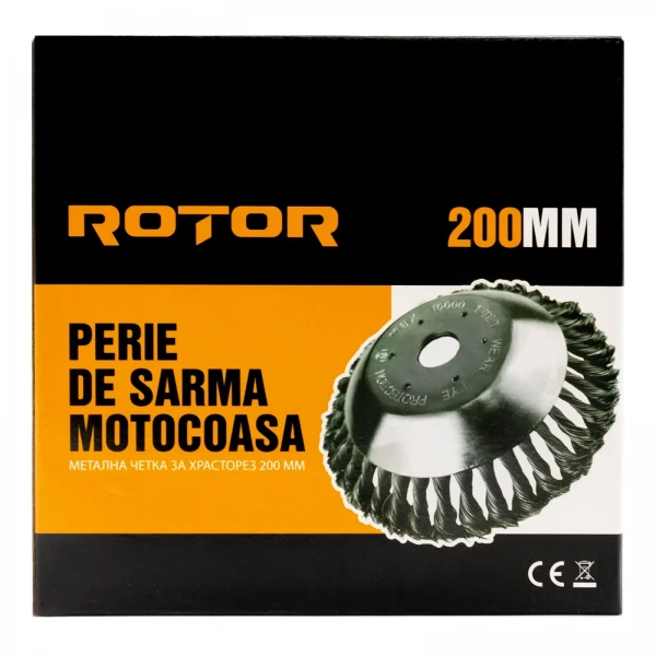 Perie de sârmă motocoasă 200 mm ROTOR
